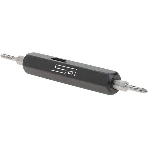 SPI - #0-80, Class 2B, Double End Plug Thread Go/No Go Gage - Steel, Size 000 Handle Included - Caliber Tooling