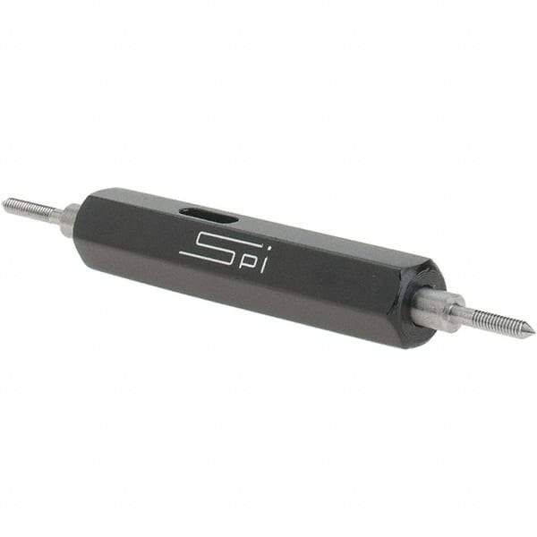 SPI - #0-80, Class 3B, Double End Plug Thread Go/No Go Gage - Steel, Size 000 Handle Included - Caliber Tooling