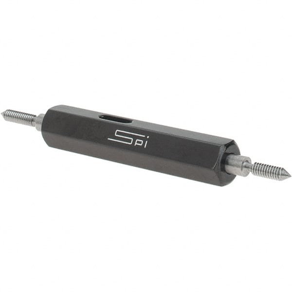 SPI - #2-56, Class 2B, Double End Plug Thread Go/No Go Gage - Steel, Size 000 Handle Included - Caliber Tooling