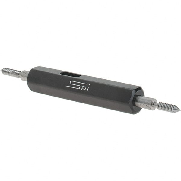 SPI - #2-56, Class 3B, Double End Plug Thread Go/No Go Gage - Steel, Size 000 Handle Included - Caliber Tooling