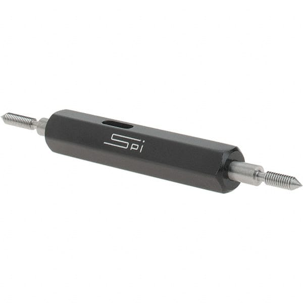 SPI - #2-64, Class 2B, Double End Plug Thread Go/No Go Gage - Steel, Size 000 Handle Included - Caliber Tooling