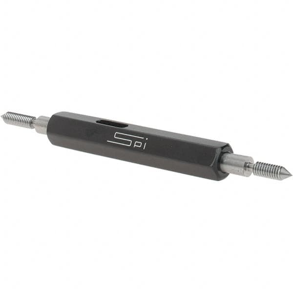 SPI - #4-48, Class 2B, Double End Plug Thread Go/No Go Gage - Steel, Size 00 Handle Included - Caliber Tooling