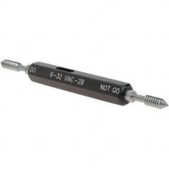 SPI - #6-32, Class 2B, Double End Plug Thread Go/No Go Gage - Steel, Size 00 Handle Included - Caliber Tooling