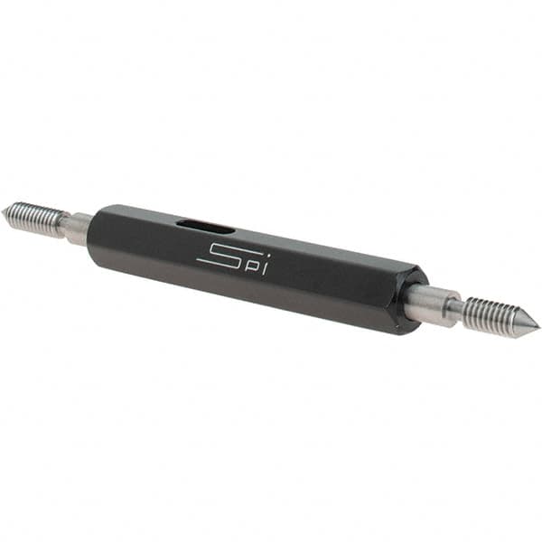 SPI - #6-40, Class 2B, Double End Plug Thread Go/No Go Gage - Steel, Size 00 Handle Included - Caliber Tooling