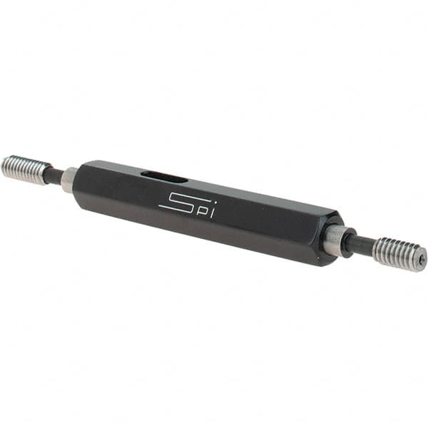 SPI - #8-32, Class 3B, Double End Plug Thread Go/No Go Gage - Steel, Size 0 Handle Included - Caliber Tooling