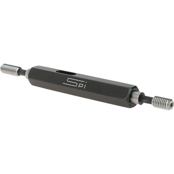 SPI - #8-36, Class 2B, Double End Plug Thread Go/No Go Gage - Steel, Size 0 Handle Included - Caliber Tooling