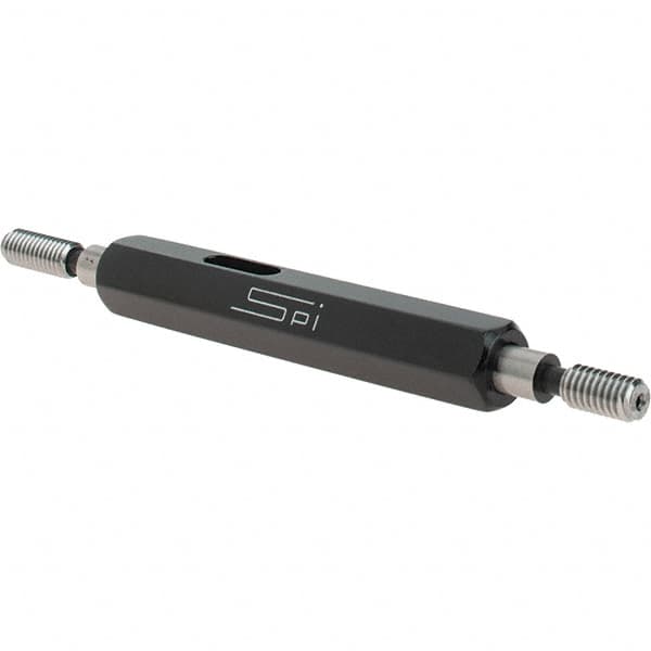 SPI - #8-36, Class 3B, Double End Plug Thread Go/No Go Gage - Steel, Size 0 Handle Included - Caliber Tooling