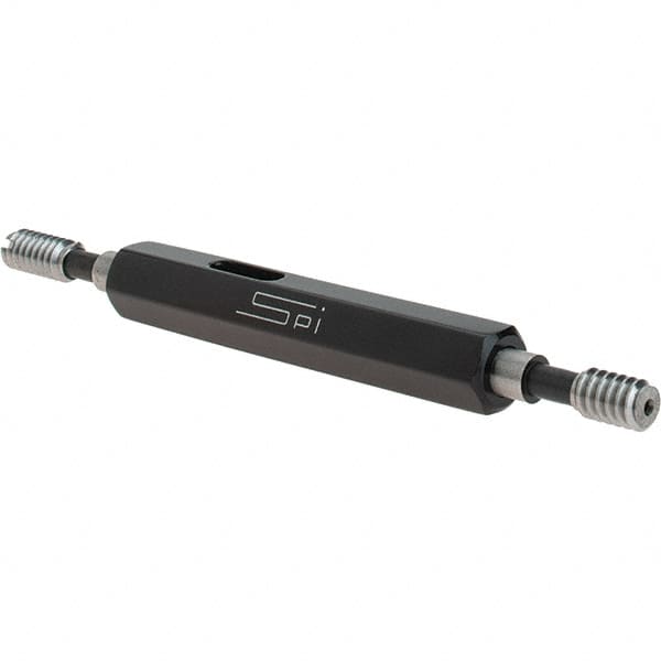 SPI - #10-24, Class 2B, Double End Plug Thread Go/No Go Gage - Steel, Size 0 Handle Included - Caliber Tooling