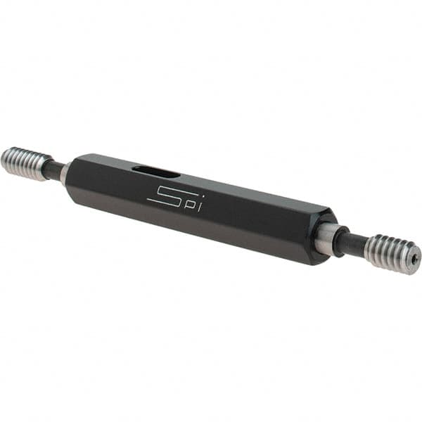 SPI - #10-24, Class 3B, Double End Plug Thread Go/No Go Gage - Steel, Size 0 Handle Included - Caliber Tooling