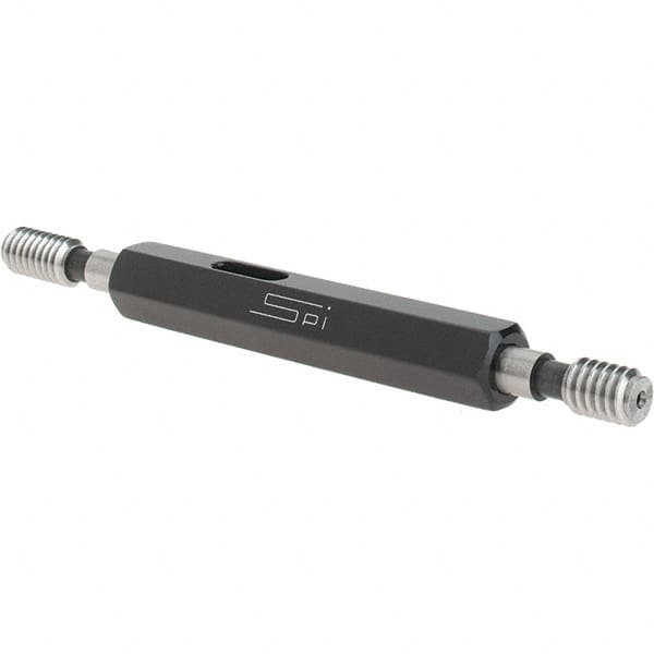 SPI - #12-24, Class 2B, Double End Plug Thread Go/No Go Gage - Steel, Size 0 Handle Included - Caliber Tooling