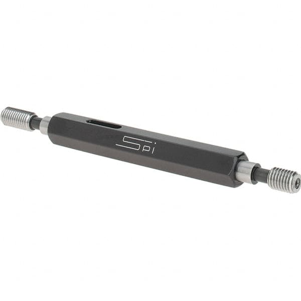 SPI - 1/4-28, Class 2B, Double End Plug Thread Go/No Go Gage - Steel, Size 1 Handle Included - Caliber Tooling