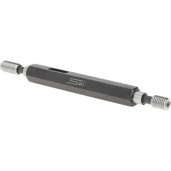 SPI - 1/4-28, Class 3B, Double End Plug Thread Go/No Go Gage - Steel, Size 1 Handle Included - Caliber Tooling