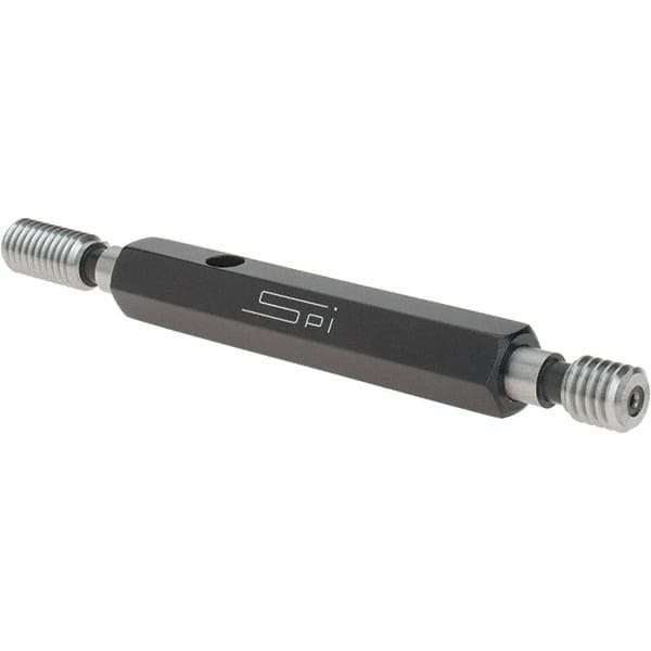 SPI - 3/8-16, Class 3B, Double End Plug Thread Go/No Go Gage - Steel, Size 2 Handle Included - Caliber Tooling