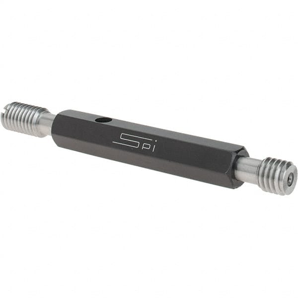 SPI - 7/16-14, Class 2B, Double End Plug Thread Go/No Go Gage - Steel, Size 2 Handle Included - Caliber Tooling