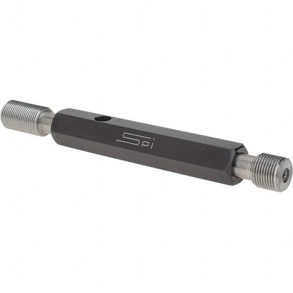 SPI - 7/16-28, Class 2B, Double End Plug Thread Go/No Go Gage - Steel, Size 2 Handle Included - Caliber Tooling