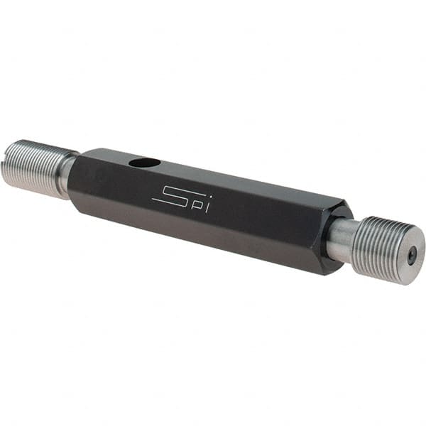 SPI - 9/16-24, Class 3B, Double End Plug Thread Go/No Go Gage - Steel, Size 3 Handle Included - Caliber Tooling