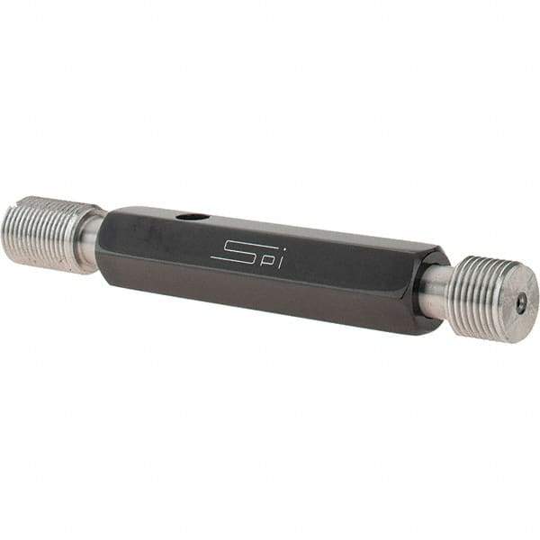 SPI - 5/8-18, Class 2B, Double End Plug Thread Go/No Go Gage - Steel, Size 3 Handle Included - Caliber Tooling