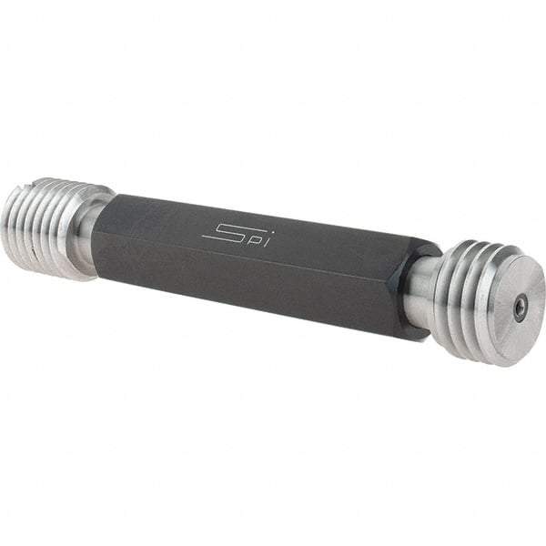 SPI - 1-8, Class 2B, Double End Plug Thread Go/No Go Gage - Steel, Size 4 Handle Included - Caliber Tooling