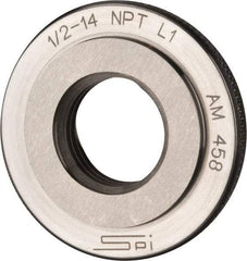 SPI - 1/2-14 Thread, Oil Hardened Non-Shrinking Steel (OHNS), Class L1, Ring Pipe Thread Gage - NPT Thread - Caliber Tooling