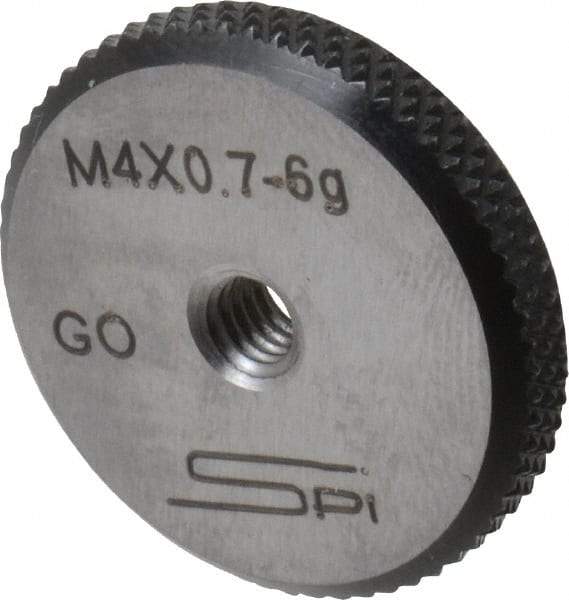 SPI - M4x0.7 Go Single Ring Thread Gage - Class 6G, Oil Hardened Nonshrinking Steel (OHNS), NPL Traceability Certification Included - Caliber Tooling