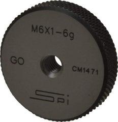 SPI - M6x1 Go Single Ring Thread Gage - Class 6G, Oil Hardened Nonshrinking Steel (OHNS), NPL Traceability Certification Included - Caliber Tooling