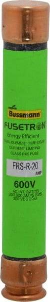 Cooper Bussmann - 300 VDC, 600 VAC, 20 Amp, Time Delay General Purpose Fuse - Fuse Holder Mount, 127mm OAL, 20 at DC, 200 (RMS) kA Rating, 13/16" Diam - Caliber Tooling