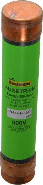 Cooper Bussmann - 250 VDC, 600 VAC, 50 Amp, Time Delay General Purpose Fuse - Fuse Holder Mount, 5-1/2" OAL, 20 at DC, 200 (RMS) kA Rating, 1-1/16" Diam - Caliber Tooling