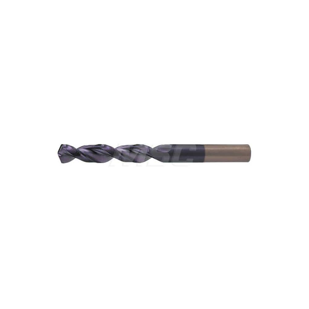 Screw Machine Length Drill Bit: 0.377″ Dia, 135 °, Cobalt Coated, Right Hand Cut, Parabolic Flute, Straight-Cylindrical Shank, Series 2175A