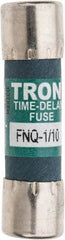 Cooper Bussmann - 500 VAC, 0.1 Amp, Time Delay General Purpose Fuse - Fuse Holder Mount, 1-1/2" OAL, 10 at AC kA Rating, 13/32" Diam - Caliber Tooling