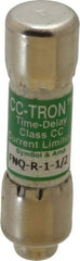 Cooper Bussmann - 300 VDC, 600 VAC, 1.5 Amp, Time Delay General Purpose Fuse - Fuse Holder Mount, 1-1/2" OAL, 200 at AC (RMS) kA Rating, 13/32" Diam - Caliber Tooling