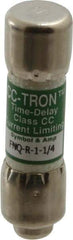 Cooper Bussmann - 300 VDC, 600 VAC, 1.25 Amp, Time Delay General Purpose Fuse - Fuse Holder Mount, 1-1/2" OAL, 200 at AC (RMS) kA Rating, 13/32" Diam - Caliber Tooling