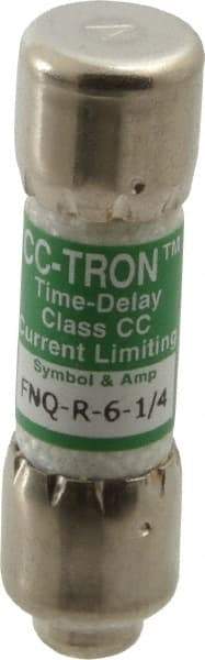 Cooper Bussmann - 300 VDC, 600 VAC, 6.25 Amp, Time Delay General Purpose Fuse - Fuse Holder Mount, 1-1/2" OAL, 200 at AC (RMS) kA Rating, 13/32" Diam - Caliber Tooling