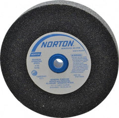 Norton - 36 Grit Aluminum Oxide Bench & Pedestal Grinding Wheel - 6" Diam x 1" Hole x 1" Thick, 4140 Max RPM, Very Coarse/Coarse Grade - Caliber Tooling