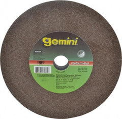 Norton - 60 Grit Aluminum Oxide Bench & Pedestal Grinding Wheel - 10" Diam x 1-1/4" Hole x 1-1/2" Thick, 2485 Max RPM, Medium Grade - Caliber Tooling