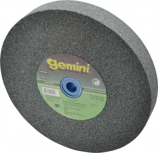 Norton - 60 Grit Silicon Carbide Bench & Pedestal Grinding Wheel - 7" Diam x 1" Hole x 1" Thick, 3600 Max RPM, Medium Grade - Caliber Tooling