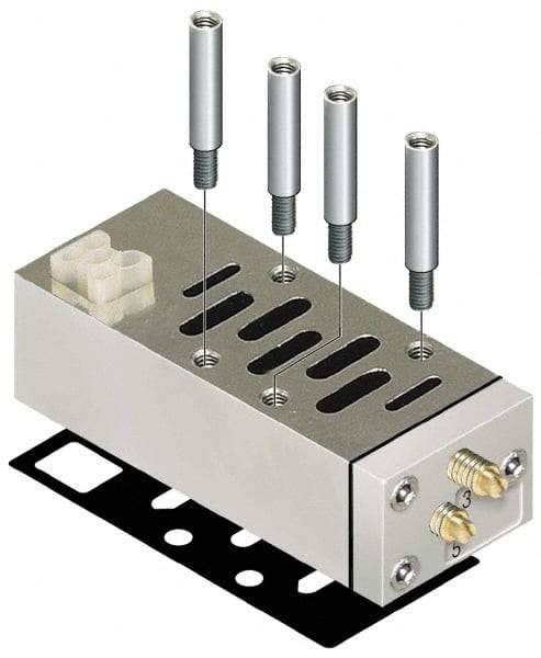 Parker - ISO 1 Sandwich Flow Control Valve - ISO 5599-2 Plug-In, 0 to 145 PSI & Zinc Material - Caliber Tooling