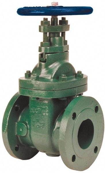 NIBCO - 3" Pipe, Class 150, Flanged-Raised Face Ductile Iron Solid Wedge Stem Gate Valve - 285 WOG, 150 WSP, Bolted Bonnet - Caliber Tooling