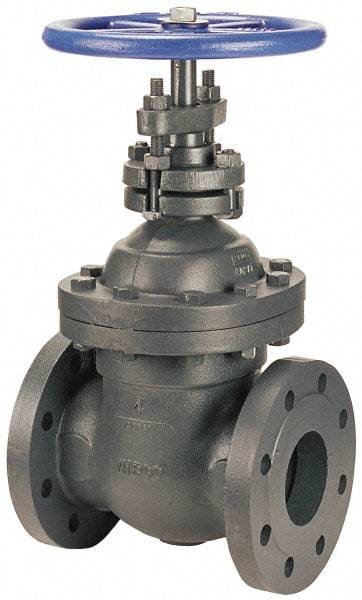 NIBCO - 2-1/2" Pipe, Class 250, Flanged Iron Solid Wedge Stem Gate Valve - 500 WOG, 250 WSP, Bolted Bonnet - Caliber Tooling