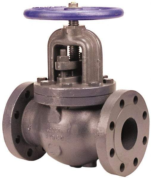 NIBCO - 2-1/2" Pipe, Flanged Ends, Iron Renewable Globe Valve - Bronze Disc, Bolted Bonnet, 500 psi WOG, 250 psi WSP, Class 250 - Caliber Tooling