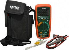 Extech - EX520, CAT IV, 1,000 VAC/VDC, Digital True RMS Multimeter - 40 mOhm, Measures Voltage, Capacitance, Current, Frequency, Resistance, Temperature - Caliber Tooling