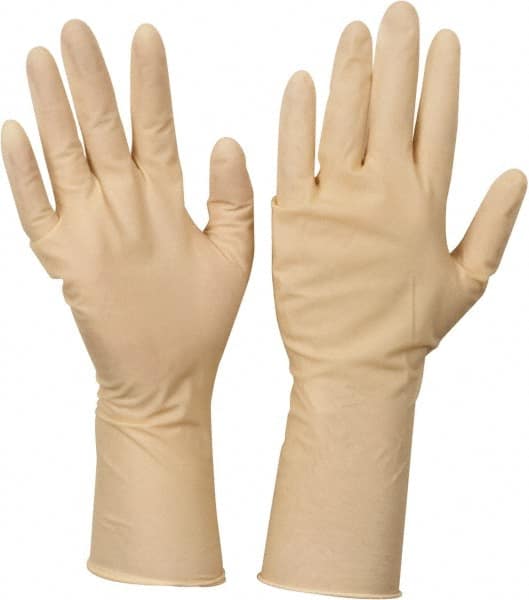 CleanTeam - Size L, 5 mil, Cleanroom Grade, Powder Free Latex Disposable Gloves - Exact Industrial Supply