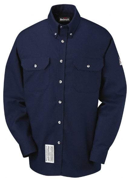 VF Imagewear - Size 2XL, Navy Blue, Flame Resistant/Retardant, Long Sleeve Button Down Shirt - 63-3/8" Chest, 2 Pockets, Excel FR ComforTouch - Caliber Tooling