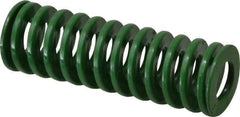 Dayton Lamina - 1" Hole Diam, 1/2" Rod Diam, 3" Free Length, Green Die Spring - 16.8 Lb Max Deflection, 1.2" Max Deflection, Light Duty, Chromium Vanadium Steel - Caliber Tooling