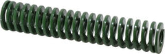 Dayton Lamina - 1" Hole Diam, 1/2" Rod Diam, 5" Free Length, Green Die Spring - 9.6 Lb Max Deflection, 2" Max Deflection, Light Duty, Chromium Vanadium Steel - Caliber Tooling