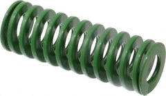 Dayton Lamina - 1-1/4" Hole Diam, 5/8" Rod Diam, 3-1/2" Free Length, Green Die Spring - 22.2 Lb Max Deflection, 1.4" Max Deflection, Light Duty, Chromium Vanadium Steel - Caliber Tooling