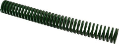 Dayton Lamina - 1-1/2" Hole Diam, 3/4" Rod Diam, 12" Free Length, Green Die Spring - 8.4 Lb Max Deflection, 4.8" Max Deflection, Light Duty, Chromium Vanadium Steel - Caliber Tooling