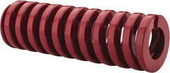 Dayton Lamina - 1" Hole Diam, 1/2" Rod Diam, 3" Free Length, Red Die Spring - 57 Lb Max Deflection, 0.9" Max Deflection, Heavy Duty, Chromium Vanadium Steel - Caliber Tooling