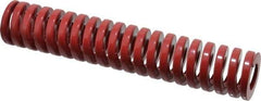 Dayton Lamina - 1-1/2" Hole Diam, 3/4" Rod Diam, 8" Free Length, Red Die Spring - 43.8 Lb Max Deflection, 2.4" Max Deflection, Heavy Duty, Chromium Vanadium Steel - Caliber Tooling