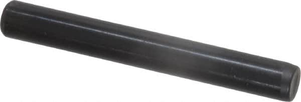 Holo-Krome - 1/4" Diam x 2" Pin Length Grade 8 Alloy Steel Standard Dowel Pin - Black Luster Finish, C 47-58 & C 60 (Surface) Hardness, 1 Beveled & 1 Rounded End - Caliber Tooling