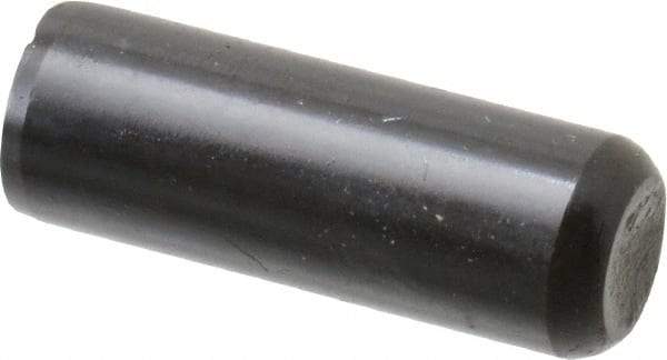 Holo-Krome - 5/16" Diam x 7/8" Pin Length Grade 8 Alloy Steel Standard Dowel Pin - Black Luster Finish, C 47-58 & C 60 (Surface) Hardness, 1 Beveled & 1 Rounded End - Caliber Tooling